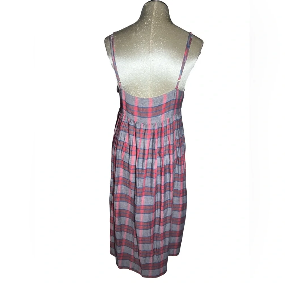 NATURAL LIFE Pink and Gray Plaid dress M - Picture 2 of 9